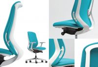OKAMURA SYLPHY Blue Green White Body Chair