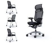 Set of 1xOffice and 3xMeeting CONTESSA II Chairs
